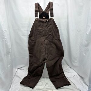 Dickies Insulated Duck Bib Overalls - Brown Men's Size 3XT Utility Industrial